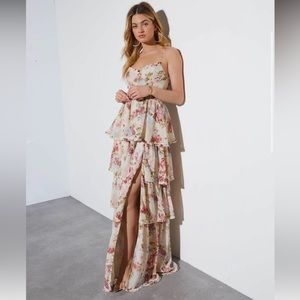 Sasha Sweetheart Tiered Maxi Dress